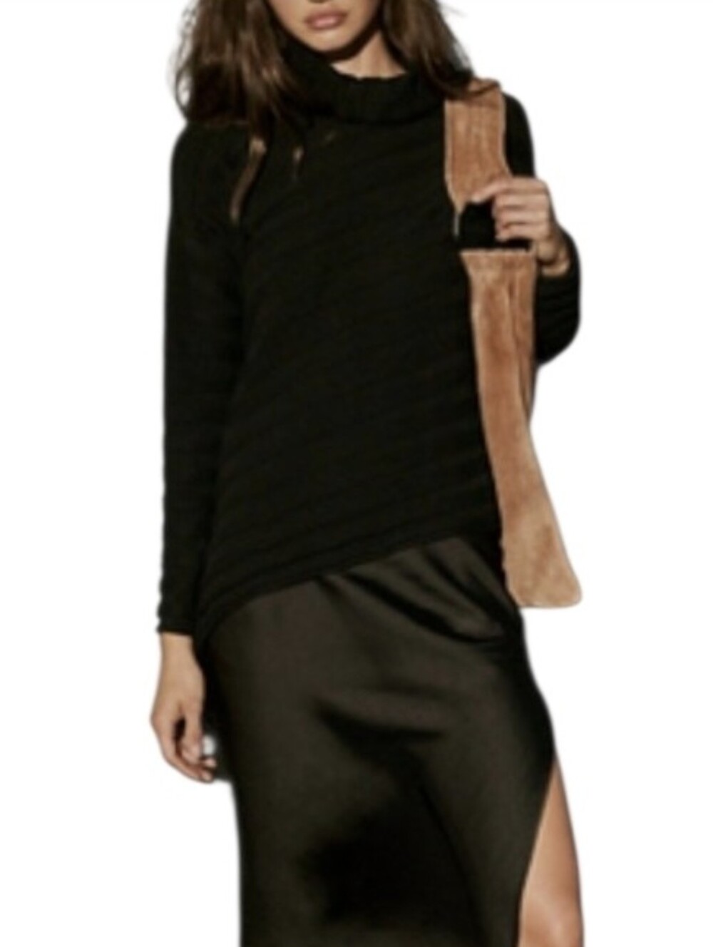 Free People Versa Sweater Tunic In Black NWT